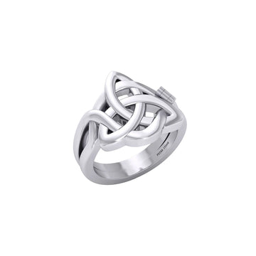 Peter Stone Triquetra Sterling Silver Puzzle Ring TRI2445